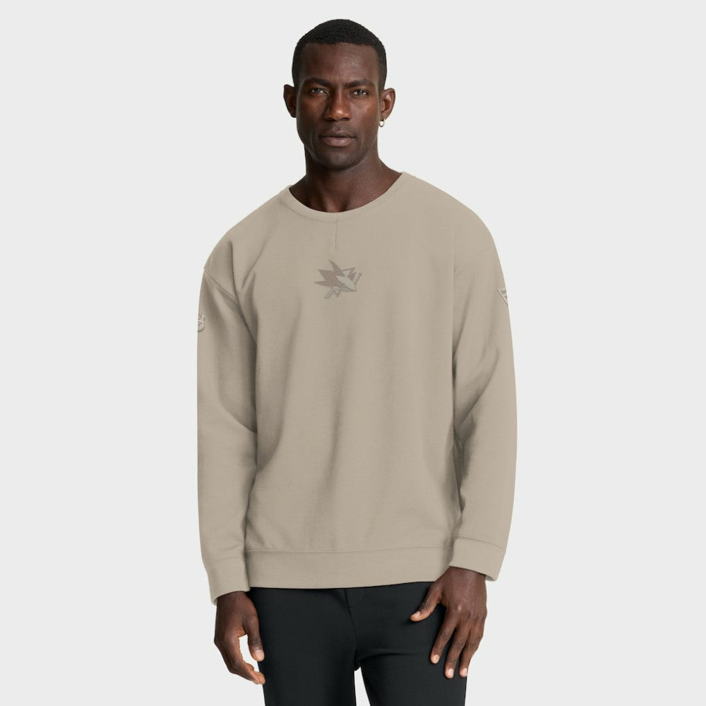 NHL Tan San Jose Sharks Fanatics Authentic Pro Road Tri-Blend Sweatshirt