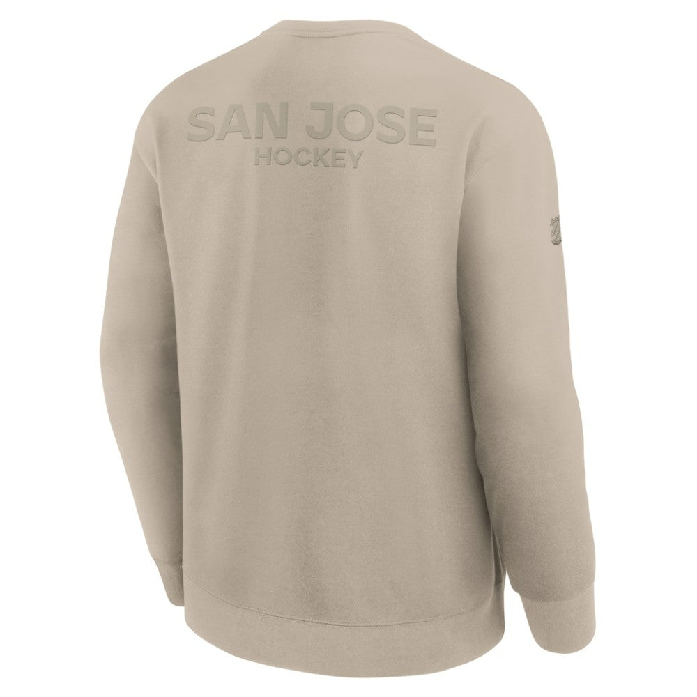 NHL Tan San Jose Sharks Fanatics Authentic Pro Road Tri-Blend Sweatshirt
