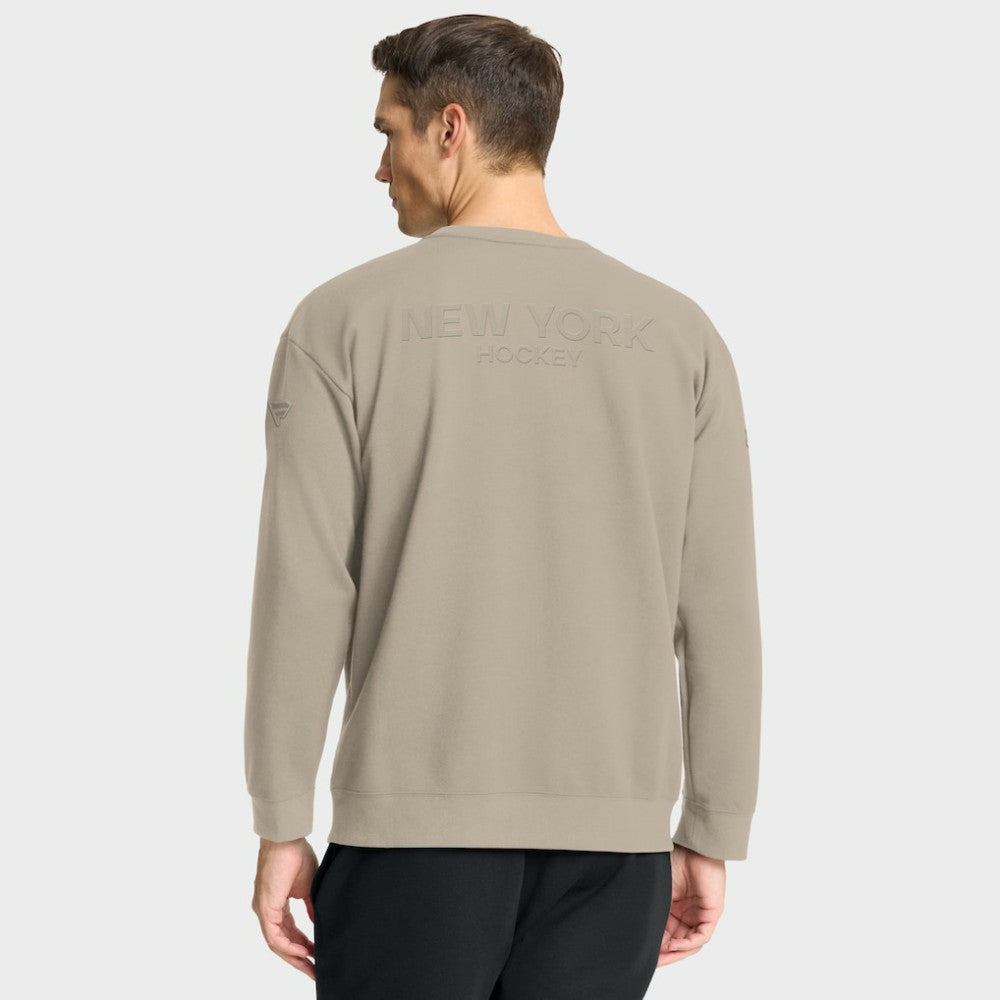 NHL Tan New York Islanders Fanatics Authentic Pro Road Tri-Blend Sweatshirt