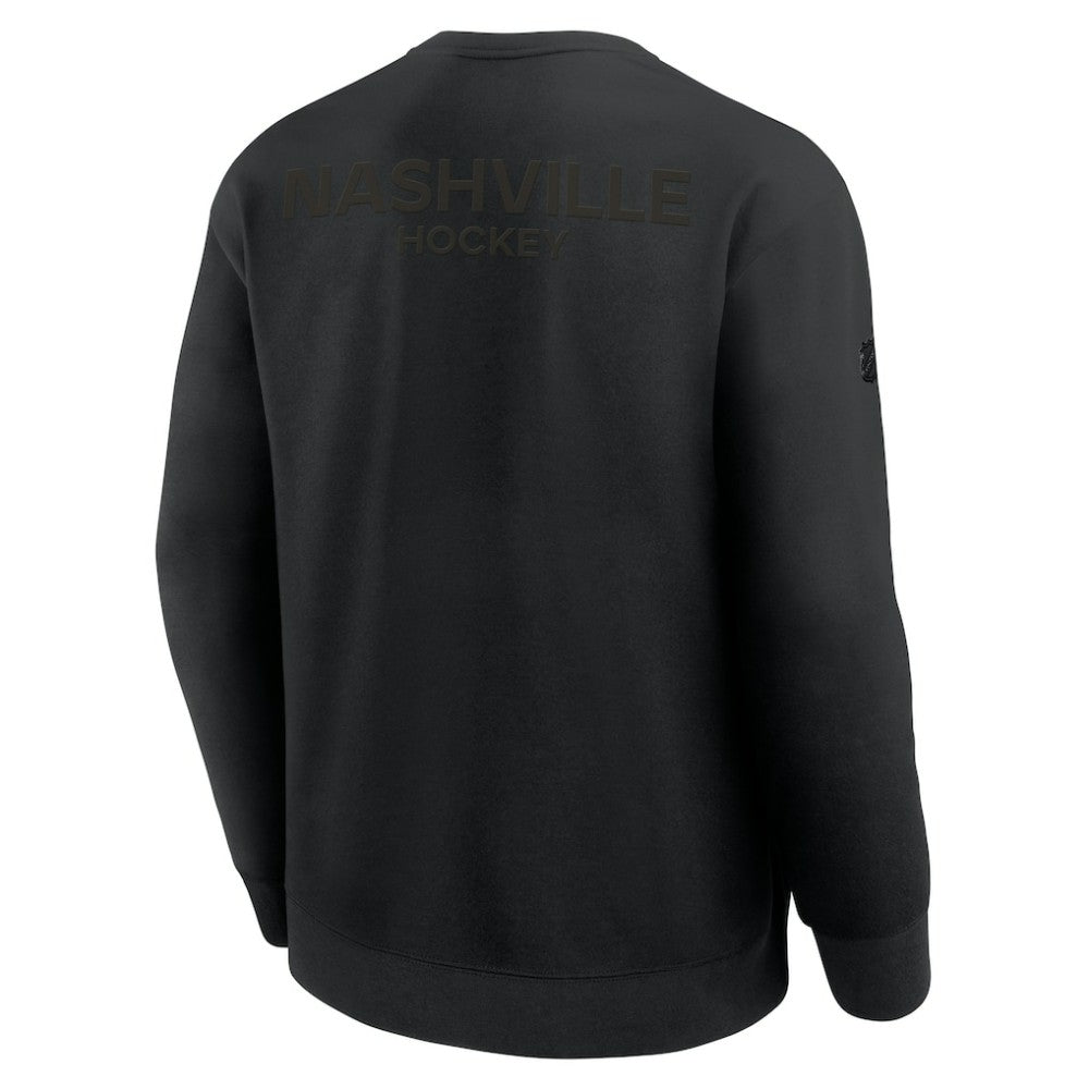 NHL Black Nashville Predators Fanatics Authentic Pro Road Tri-Blend Sweatshirt
