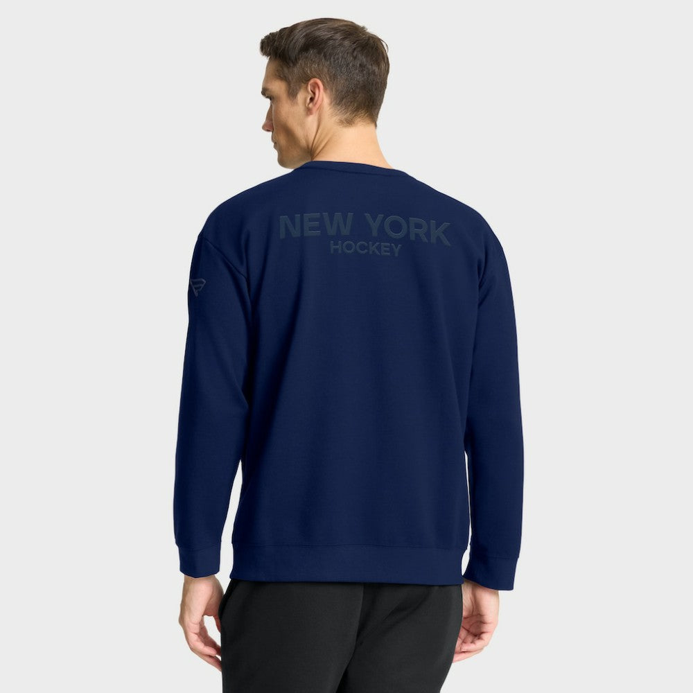 NHL Navy New York Rangers Fanatics Authentic Pro Road Tri-Blend Sweatshirt