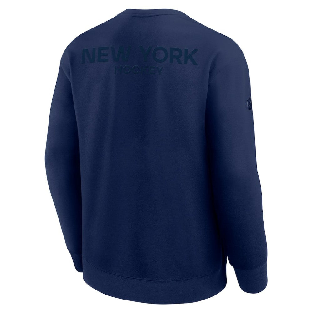NHL Navy New York Rangers Fanatics Authentic Pro Road Tri-Blend Sweatshirt