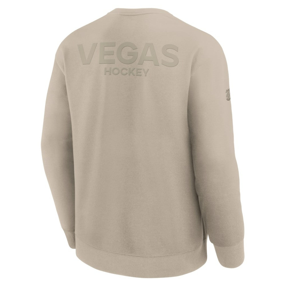 NHL Tan Vegas Golden Knights Fanatics Authentic Pro Road Tri-Blend Sweatshirt