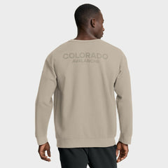 NHL Tan Colorado Avalanche Fanatics Authentic Pro Road Tri-Blend Sweatshirt