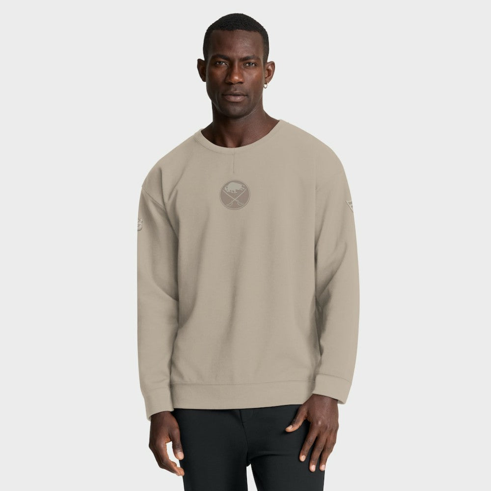 NHL Tan Buffalo Sabres Fanatics Authentic Pro Road Tri-Blend Sweatshirt