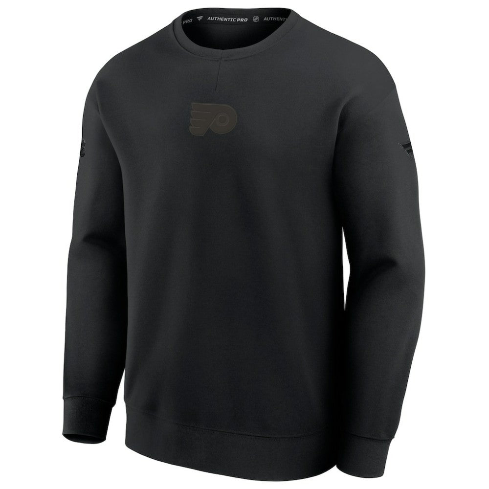 NHL Black Philadelphia Flyers Fanatics Authentic Pro Road Tri-Blend Sweatshirt