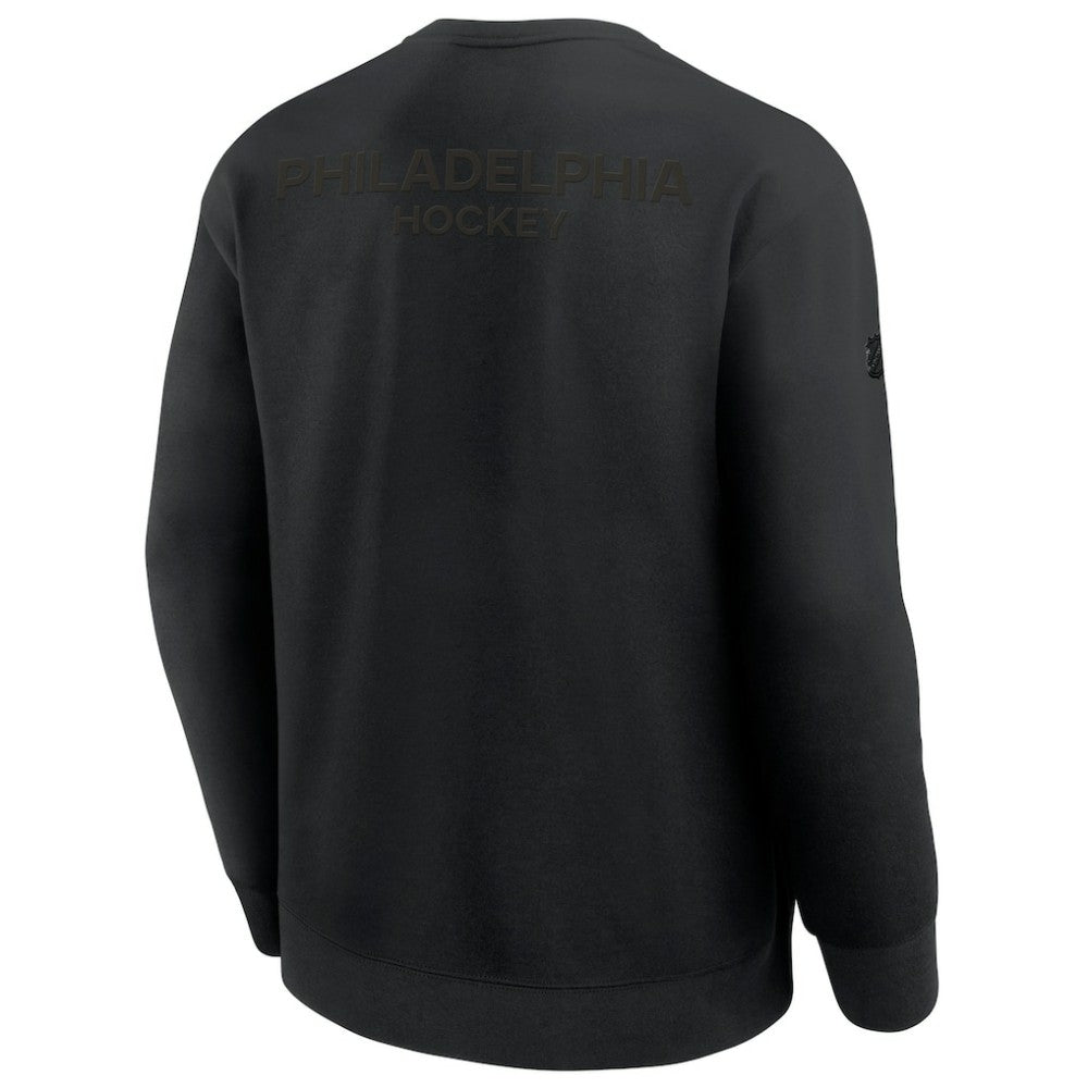 NHL Black Philadelphia Flyers Fanatics Authentic Pro Road Tri-Blend Sweatshirt