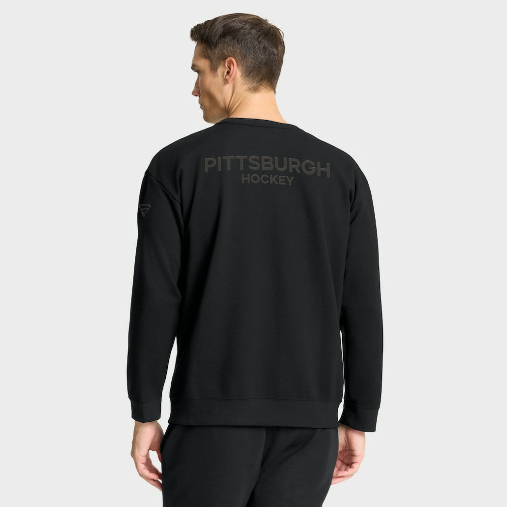 NHL Black Pittsburgh Penguins Fanatics Authentic Pro Road Tri-Blend Sweatshirt