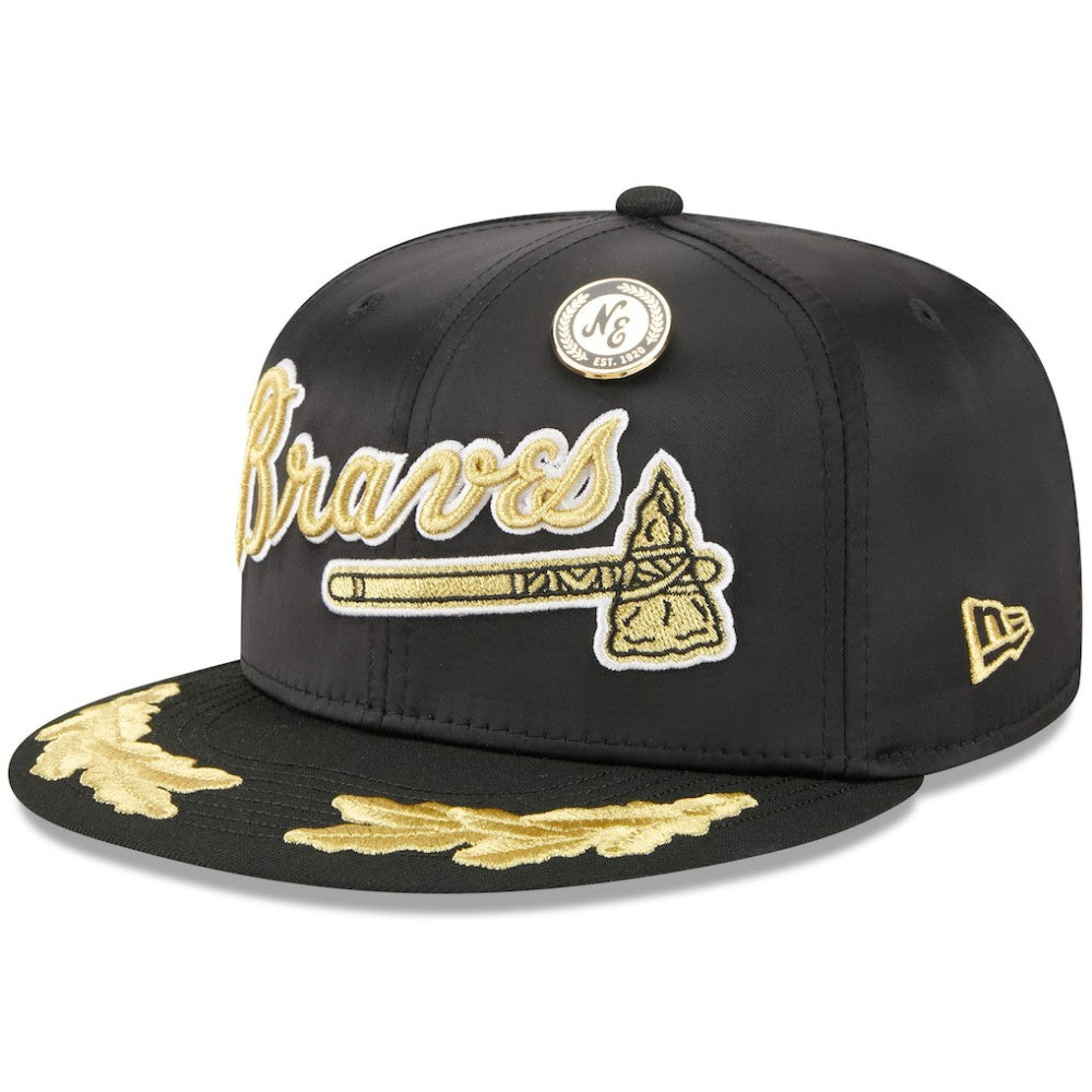MLB Atlanta Braves New Era 2025 59FIFTY Day Gold Leaf 59FIFTY Fitted Hat