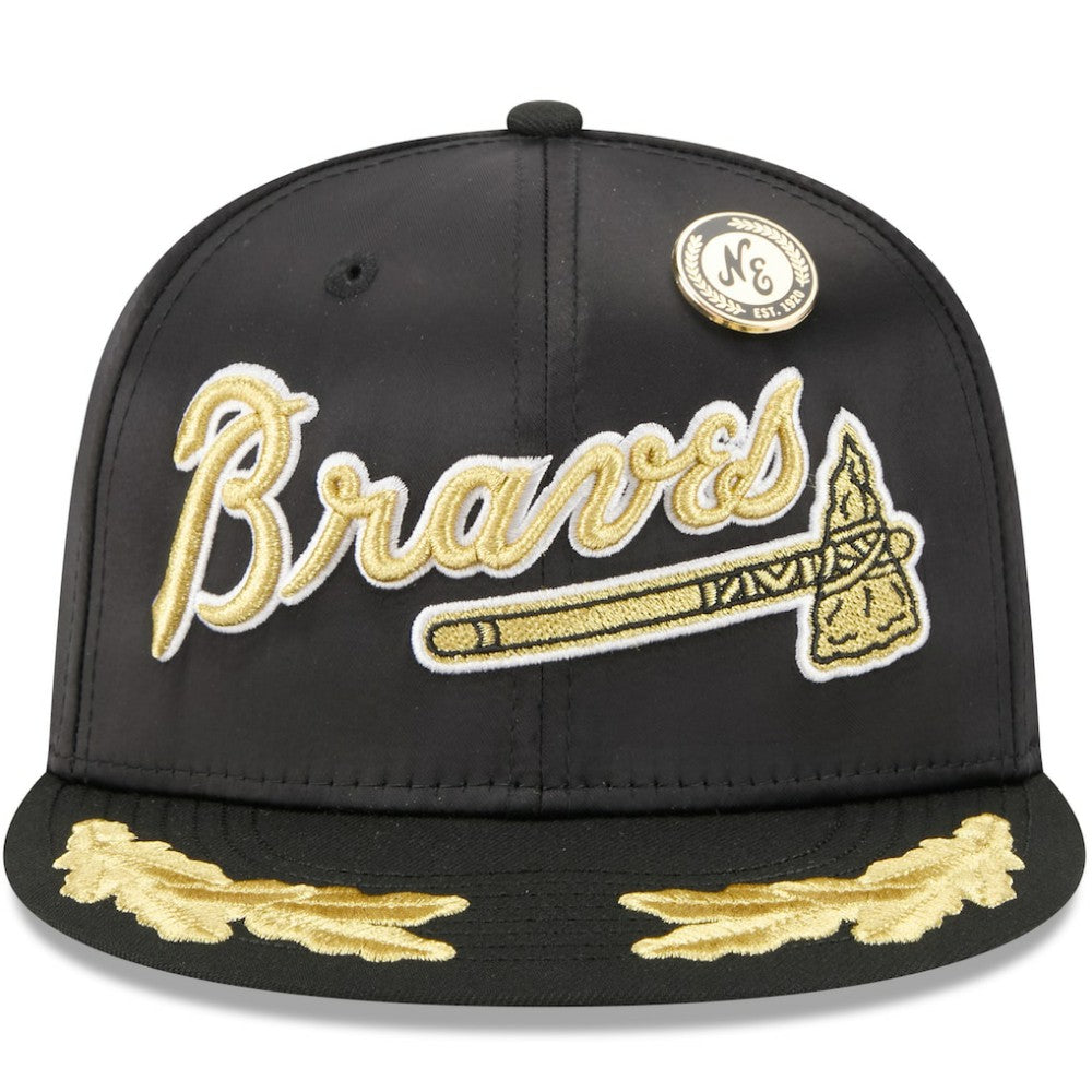MLB Atlanta Braves New Era 2025 59FIFTY Day Gold Leaf 59FIFTY Fitted Hat