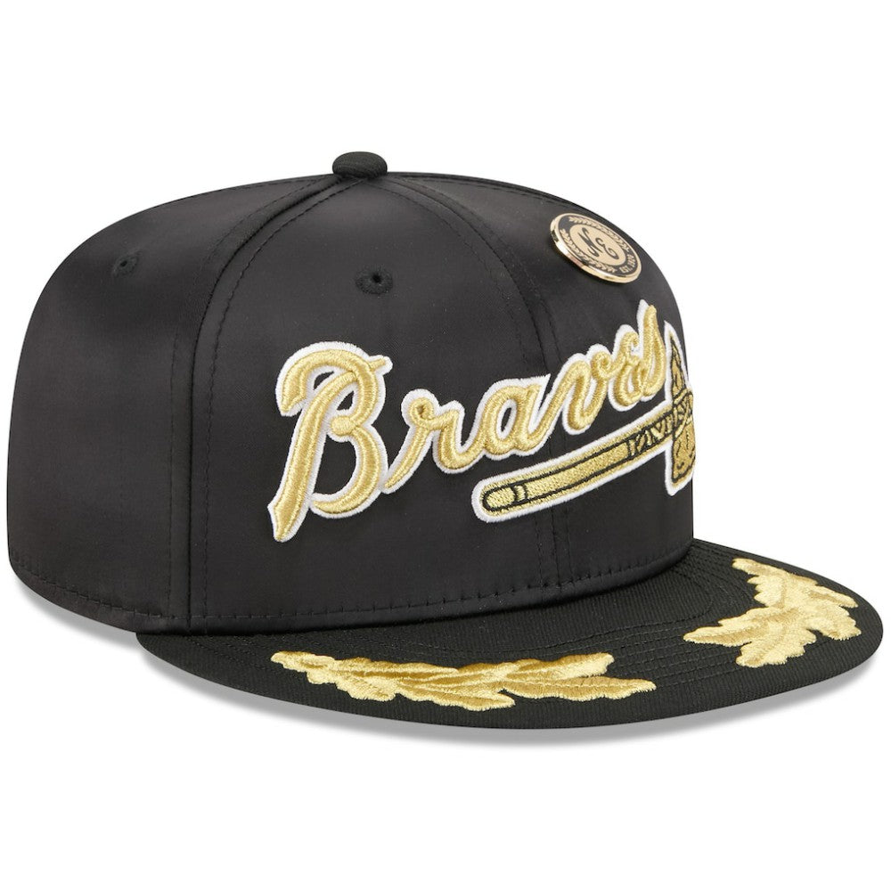 MLB Atlanta Braves New Era 2025 59FIFTY Day Gold Leaf 59FIFTY Fitted Hat
