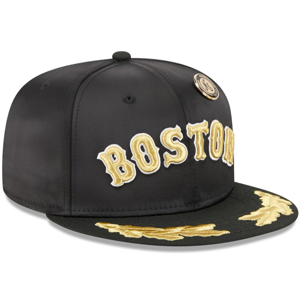 MLB Boston Red Sox New Era 2025 59FIFTY Day Gold Leaf 59FIFTY Fitted Hat