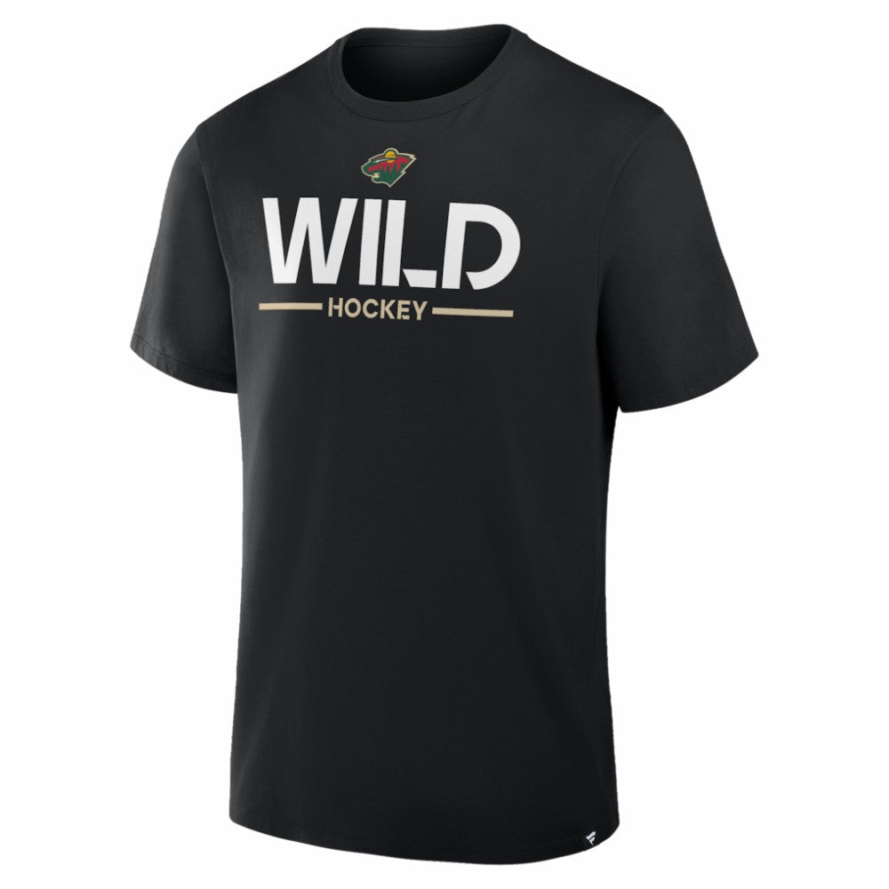 NHL Black Minnesota Wild Fanatics Authentic Pro Primary T-Shirt
