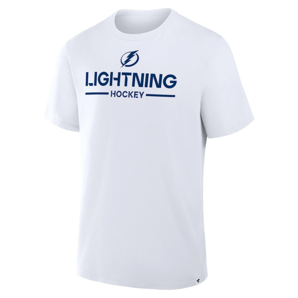 NHL White Tampa Bay Lightning Fanatics Authentic Pro Primary T-Shirt