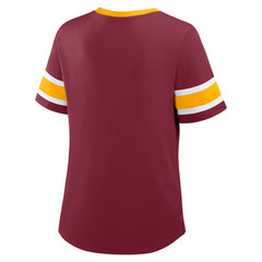Women's Redzone Draw Play Athena Lace-Up T-Shirt - Washington Commanders