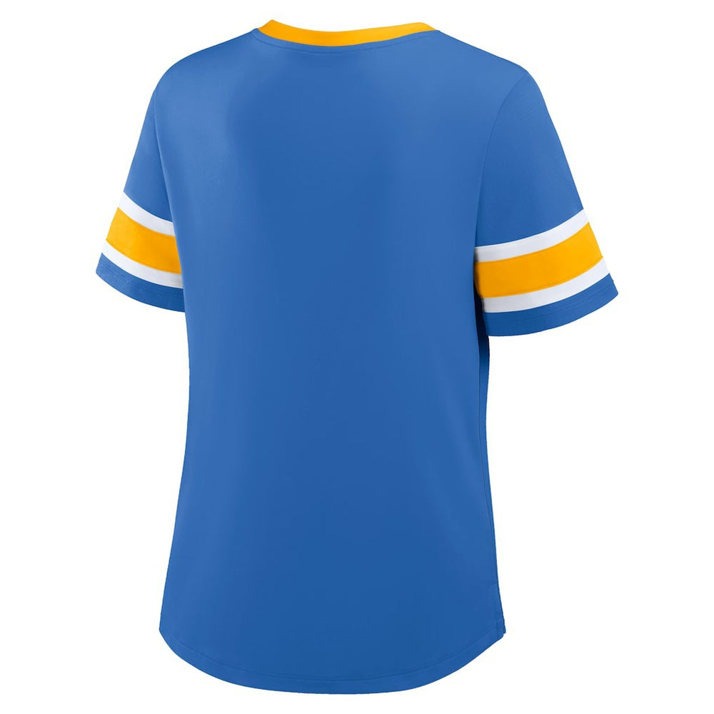 Women's Redzone Draw Play Athena Lace-Up T-Shirt - Los Angeles Chargers