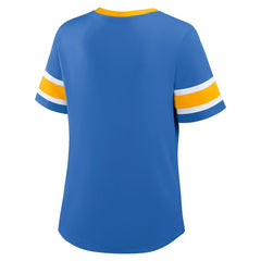 Women's Redzone Draw Play Athena Lace-Up T-Shirt - Los Angeles Chargers