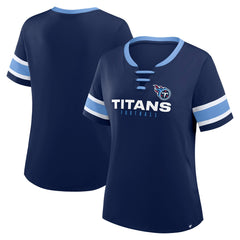 Women's Redzone Draw Play Athena Lace-Up T-Shirt - Tennessee Titans