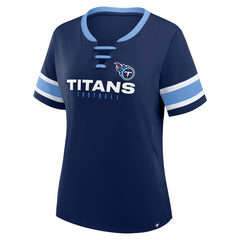 Women's Redzone Draw Play Athena Lace-Up T-Shirt - Tennessee Titans