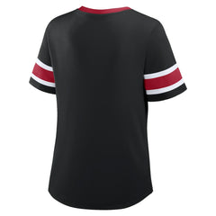 Women's Redzone Draw Play Athena Lace-Up T-Shirt - Atlanta Falcons