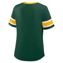 Women's Redzone Draw Play Athena Lace-Up T-Shirt - Green Bay Packers