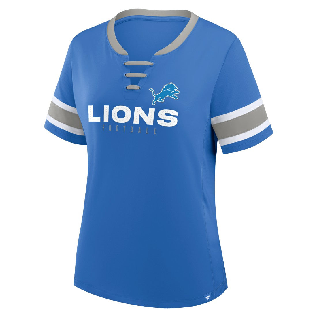 Women's Redzone Draw Play Athena Lace-Up T-Shirt - Detroit Lions