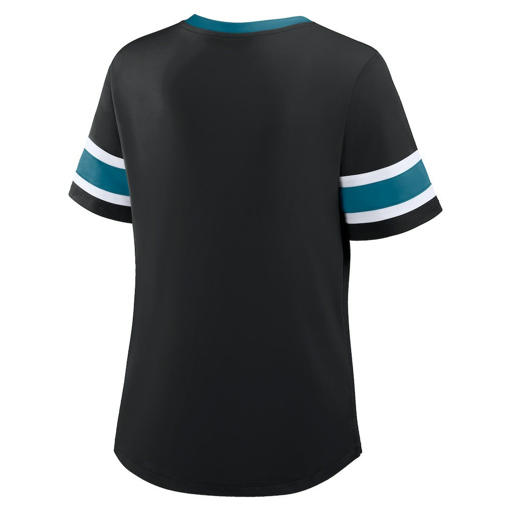 Women's Redzone Draw Play Athena Lace-Up T-Shirt - Jacksonville Jaguars
