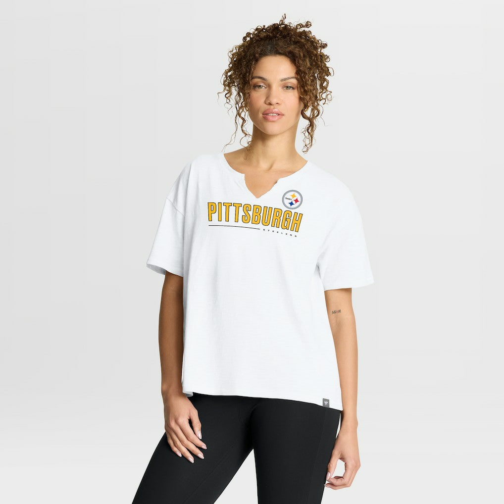Women's Redzone Slub Boxy T-Shirt - Pittsburgh Steelers