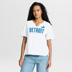 Women's Redzone Slub Boxy T-Shirt - Detroit Lions