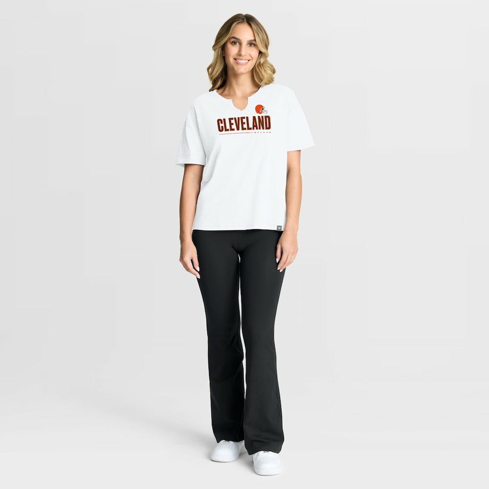 Women's Redzone Slub Boxy T-Shirt - Cleveland Browns