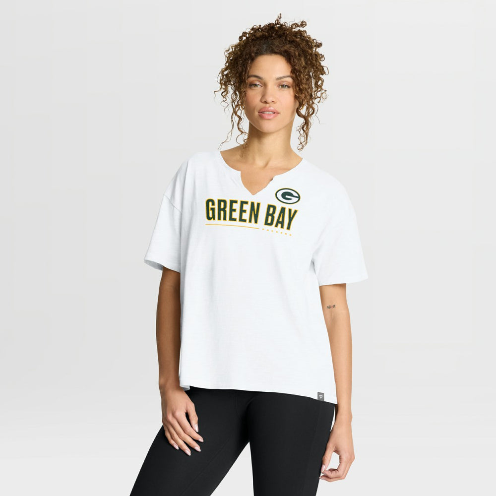 Women's Redzone Slub Boxy T-Shirt - Green Bay Packers