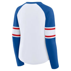 Women's Redzone Blitz Package Raglan Lace-Up V-Neck Long Sleeve T-Shirt - Buffalo Bills