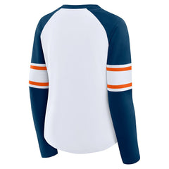 Women's Redzone Blitz Package Raglan Lace-Up V-Neck Long Sleeve T-Shirt - Chicago Bears