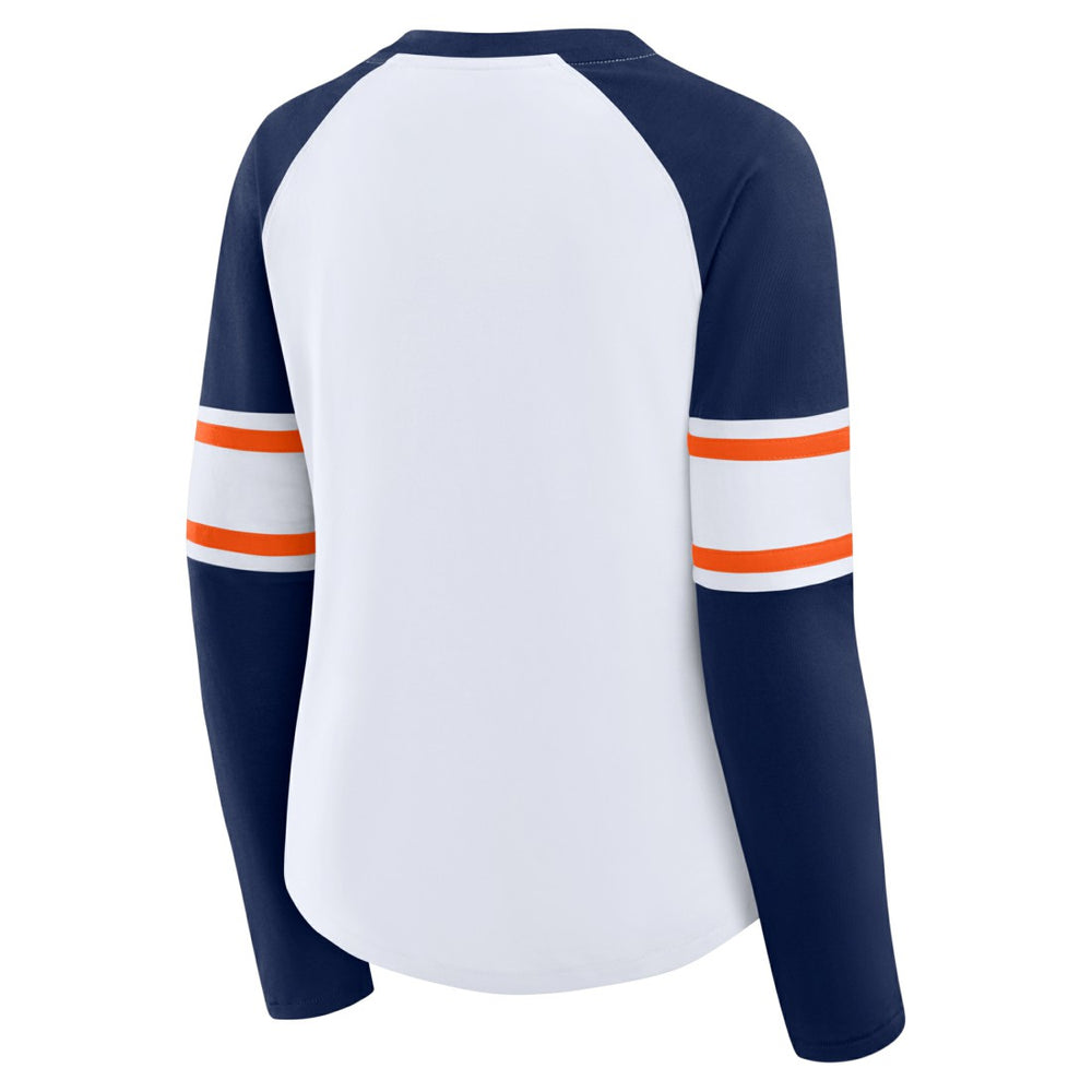 Women's Redzone Blitz Package Raglan Lace-Up V-Neck Long Sleeve T-Shirt - Denver Broncos