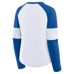 Women's Redzone Blitz Package Raglan Lace-Up V-Neck Long Sleeve T-Shirt - Indianapolis Colts