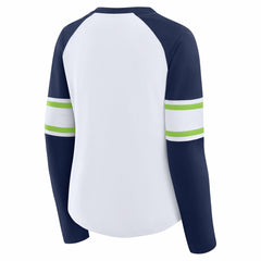 Women's Redzone Blitz Package Raglan Lace-Up V-Neck Long Sleeve T-Shirt - Seattle Seahawks