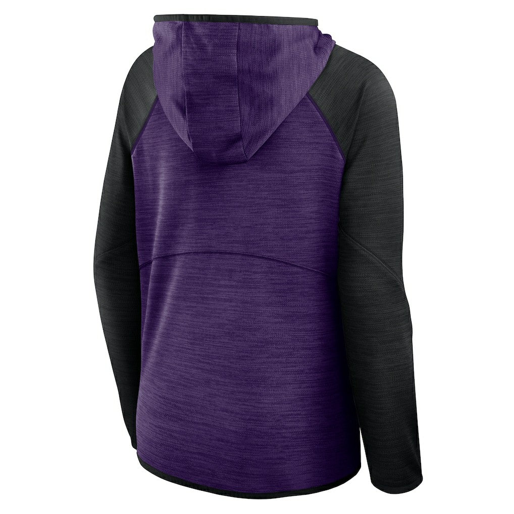 Women's Redzone End Around Pass Raglan Full-Zip Hoodie - Baltimore Ravens