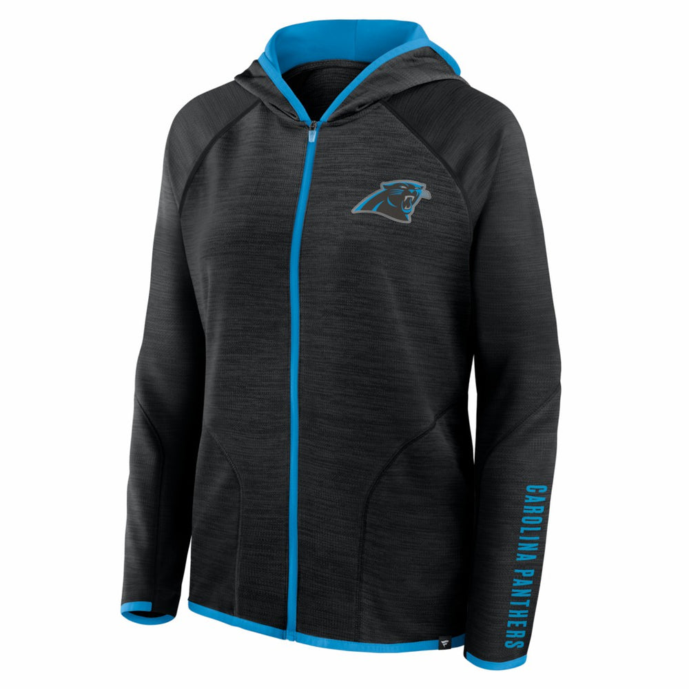 Women's Redzone End Around Pass Raglan Full-Zip Hoodie - Carolina Panthers