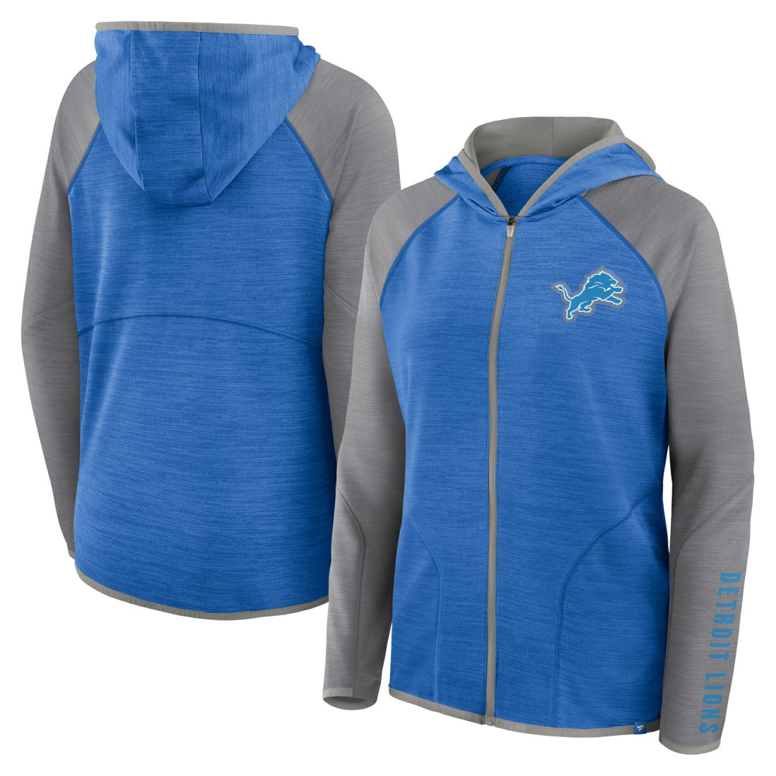 Women's Redzone End Around Pass Raglan Full-Zip Hoodie - Detroit Lions