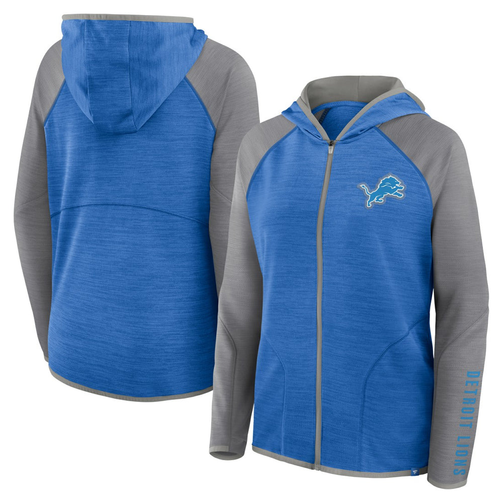 Women's Redzone End Around Pass Raglan Full-Zip Hoodie - Detroit Lions