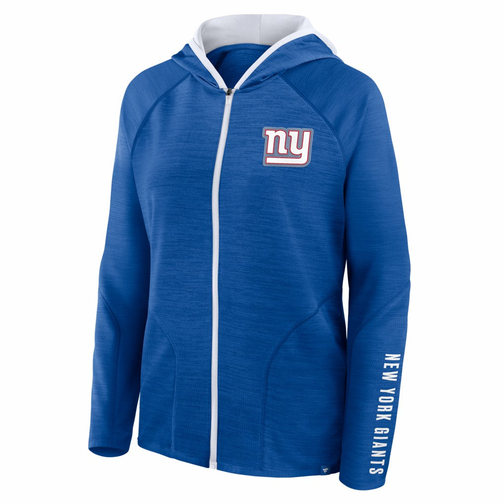 Women's Redzone End Around Pass Raglan Full-Zip Hoodie - New York Giants