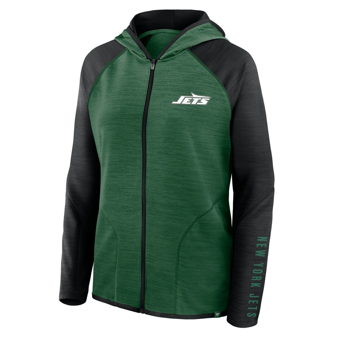 Women's Redzone End Around Pass Raglan Full-Zip Hoodie - New York Jets