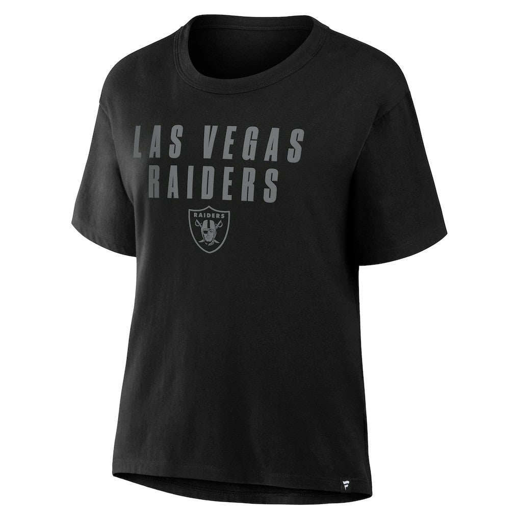Women's Blackout Kneel Down Legacy T-Shirt - Las Vegas Raiders