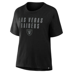 Women's Blackout Kneel Down Legacy T-Shirt - Las Vegas Raiders