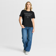 Women's Blackout Kneel Down Legacy T-Shirt - Minnesota Vikings