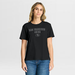 Women's Blackout Kneel Down Legacy T-Shirt - San Francisco 49ers
