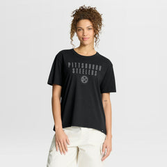 Women's Blackout Kneel Down Legacy T-Shirt - Pittsburgh Steelers