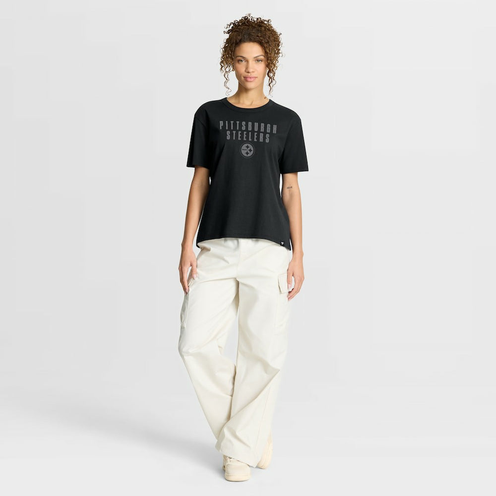 Women's Blackout Kneel Down Legacy T-Shirt - Pittsburgh Steelers