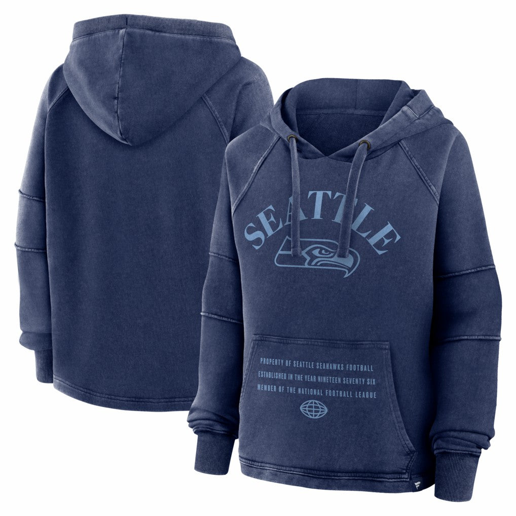Women's Oversized Raglan Gridiron Hoodie - Seattle Seahawks