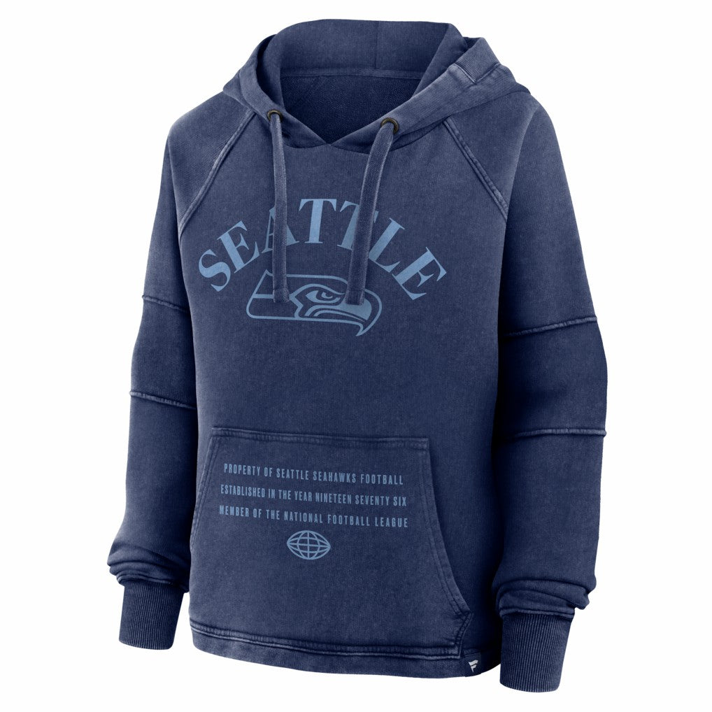 Women's Oversized Raglan Gridiron Hoodie - Seattle Seahawks
